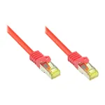 RJ45 jungiamasis kabelis su Cat.7 žaliaviniu kabeliu ir užrakto apsauga (RNS&reg;), S/FTP, PiMF, halogeninis, 600MHz, OFC, raudonas, 1,5m, Good Connections&reg; (8070R-015R)