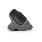 BakkerElkhuizen PRF Pro pelė kairiarankiams, kairė ranka, vertikali konstrukcija, optinė, RF Wireless + Bluetooth + USB Type-C, 2400 DPI, juoda, pilka