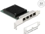 Tinklo plok&scaron;tė DELOCK PCI Express x4 2.5 Gigabit LAN su 4x RJ45 prievadais