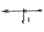Equip 17 inch-32 inch reguliuojamas trijų monitorių laikiklis ant stalo spaustuvu/įvore 21 kg