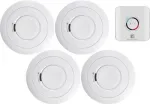 Dūmų detektorių rinkinys ei electronics 5 vnt., 10 metų sandarioji baterija, sujungiami