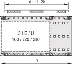SCHROFF X-ABDECKBL 160/220 84TE 475T Priedai &ndash; Subrack ir korpusai (24560083)