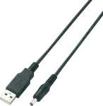 Renkforce 1359889 USB 2.0 jungiamasis kabelis, USB-A ki&scaron;tukas &ndash; 3,5 mm DC ki&scaron;tukas, 1 m, paauksuoti kontaktai, juodas