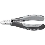 Knipex elektronikos &scaron;oniniai pjaustytuvai, l.115 mm, forma 0, nuožulna taip, mažas veidrodinis poliravimas