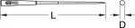 KS TOOLS Apvali adatinė dildė, 3mm (140.3052)