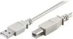 wentronic USB laidas USB (M) &ndash; USB Type B (M) 1,8 m pilkas (68712)