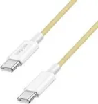 LogiLink CU0353 USB-C kabelis, USB 2.0, C/M&ndash;C/M, 60 W, nailoninis, geltonas, 1 m