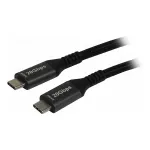 Synergy 21 USB-C laidas, 3,0 m, USB 3.2, juodas, tekstilinis, 20G/5A, 240 W, Gen 2x2