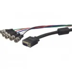 Hypertec 129151-HY vaizdo kabelio adapteris 1,8 m VGA (D-Sub) 5 x BNC juoda, mėlyna, žalia, raudona, balta