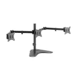 LOGILINK BP0174 Trigubas monitorių laikiklis 17-27 colių, kiekvienos rankos ilgis 658 mm, su i&scaron;maniojo telefono laikikliu, aliuminis