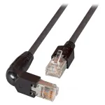 EFB RJ45 jungiamasis kabelis Cat.5e S/UTP PVC TM11 1x90 juodas 0,25m