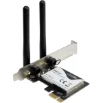 Inter-Tech DMG-32 belaidžio tinklo PCI Express plok&scaron;tė, 650 Mbit/s, juoda-sidabrinė (88888148)
