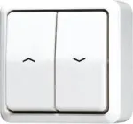 JUNG Blind/Shutter Rocker Switch 10AX 250V 1-Pole Momentary Alpine White (639VAWW)