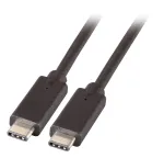 EFB USB 3.2 Gen 1 SuperSpeed kabelis, USB-C ki&scaron;tukas &ndash; USB-C ki&scaron;tukas, 3A, 5Gbps, 2m, juodas