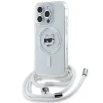 Karl Lagerfeld KF002085 iPhone 14 Pro 6,1 inch Hardcase Transparent IML Choupette Head & Cord Magsafe