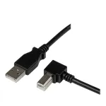 EFB Premium USB 2.0 laidas A &ndash; lenktas B (vyri&scaron;ki) 1,0 m juodas