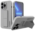 Wozinsky Apple iPhone 13 Kickstand Case Silicone Case with Stand Grey