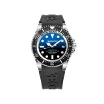 Bobroff BF0003-BFSTN analoginis laikrodis, 42 mm, mėlynas ciferblatas, ruda odinė apyrankė