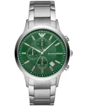 Armani AR11507 Vyri&scaron;kas kvarcinis chronografo laikrodis 43mm nerūdijančio plieno mėlynu ciferblatu