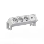 Bachmann DESK2 ALU WHITE 3xUTE 0 937.412 2m GST18 RAL9010