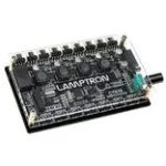 Ventiliatorių ir ARGB valdiklis Lamptron CY816 Juodas &mdash; 6 ventiliatorių prievadai, 8 ARGB zonos