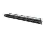 LANBERG PPU5-1048-B 1U, 48 prievadų Cat5e, juoda, 445&times;102&times;44,5 mm