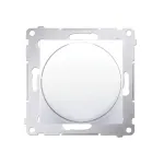 KONTAK-SIMON Simon 54 modulis baltas LED reguliatorius, mygtukas ir sukamasis, 1 polius, 2-250W, varžtiniai gnybtai, 230V