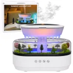 LEAN oro drėkintuvas ir aromadifuzorius su lietaus efektu ir LED ap&scaron;vietimu, su maitinimo &scaron;altiniu