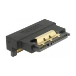 Delock SATA 22 kontaktų (Female to Male) adapteris su fiksatoriumi &ndash; lenktas žemyn