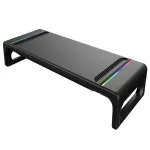 ANTEC MS100 CyberDeck RGB ne&scaron;iojamojo kompiuterio ir monitoriaus stovas su USB &scaron;akotuvu