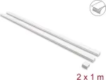 Delock lipnus kabelių kanalas su stumdomu dangteliu 30 x 14 mm su jungtimi - 1 m, 2 vnt., baltas