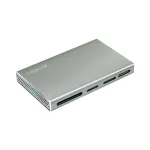 LogiLink USB 3.2 Gen1 5-in-1 kortelių skaitytuvas, metalinis korpusas, sidabrinis