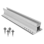 K2 Systems Home K2 2004596 MiniRail 60 komplektas - 600 mm aliuminio tvirtinimo bėgelis saulės moduliams ant trapecinio profilio skardos stogo