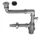 1-Bowl Sink Siphon with Click-Clack Plug 3.5 inch