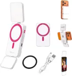 ULANZI GL01 GlowUp MagSafe LED Selfie Light, skirta iPhone, 2500K-9000K, CRI 97, balta