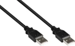 GoodConnections USB 2.0 Type-A (vyri&scaron;kas) į Type-A (vyri&scaron;kas) kabelis, 3 m, juodas 2212-AA3S