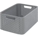 CURVER Style dėžė M 38,6x28,7x17 cm &scaron;viesiai pilkos spalvos rotango efektu 17L