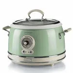 Ryžių virimo aparatas Ariete 2904 &ndash; elektrinis ryžių virimo aparatas su keramikiniu dubeniu &ndash; naminė su&scaron;i &ndash; multivirklys &ndash; Vintage Line &ndash; 3,5 L &ndash; 650 W &ndash; žalias