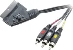 SpeaKa Professional SCART į 3x RCA Composite AV kabelis, 2m, juodas SP-7869848