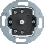 Hager WDE387503 2-jų grupių rotacinis serijos jungiklis 10A 250V AC įleidžiamas poliarinės baltos spalvos
