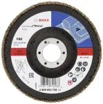 Bosch X431 standartinis žiedinis &scaron;lifavimo diskas metalui, tiesus, 125 mm, grūdėtumas 80, stiklo pluo&scaron;to pagrindas 2608603718