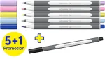 Schneider Paint-It 070 flomasterių rinkinys, 6 skirtingų spalvų, 1 mm apvalus antgalis, vandeniniais dažais, ventiliuojamas apsauginis dangtelis ML07010502