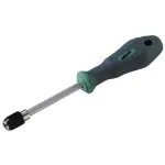Wolfcraft Workshop atsuktuvas bitams 1/4 inch (6,3 mm) su magnetiniu bitų laikikliu, 2 komponentų ergonomi&scaron;ka rankena, chromo vanadžio plieno kotas, 155 mm ilgio 8725000