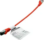 IT-BUDGET Full Copper Premium tinklo kabelis - Flex AWG 26 - Cat.8.1 - 2000 MHz - be halogenų - PoE+ - 40 Gbit - raudonas - 0,5 m 90ITBFLEX81PK050R