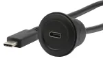 EXSYS EX-49222 USB-C panelinis adapterio kabelis, USB 3.2 Gen 2, 10Gbps, 100W PD, 30cm