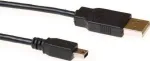 ACT SB2413 USB 2.0 kabelis 3 m USB-A male į Mini-USB B male juodas