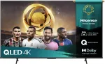 Hisense 85E77Q PRO 2,16 m (85") QLED 4K Ultra HD i&scaron;manusis TV, 144 Hz, Wi-Fi, trigubas imtuvas, įra&scaron;ymas į USB, juodas