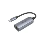Tinklo adapteris Unitek U1312A, USB-C į RJ45, Gigabit Ethernet, IEEE 802.3, pilka, 0,5 m kabelis