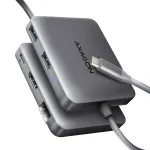 Axagon HMC-5HL USB 5Gbps 2x USB-A HDMI 4K/60Hz RJ-45 PD 100W 20cm USB-C laidas