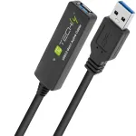 Techly ICUR30100G USB 3.2 Gen 1 (USB 3.0) USB ilgintuvas su kartokliu, 10 m